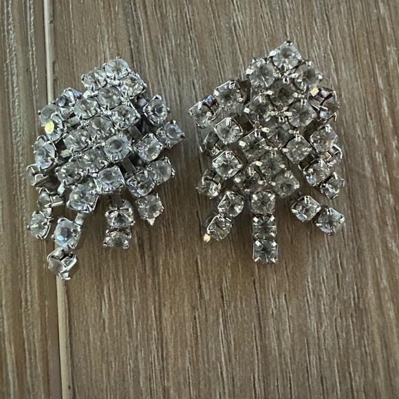 Vintage Rhinestone Shoe Clips - Picture 1 of 2